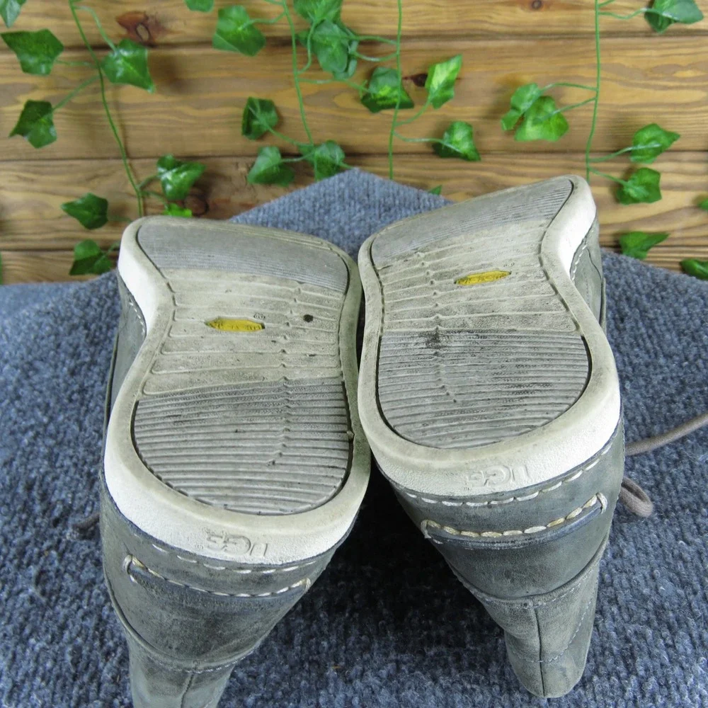 UGG Kaldwell Men 10.5 Gray‎ Leather Chukka Boots Casual Lace-Up Moc Toe Comfort